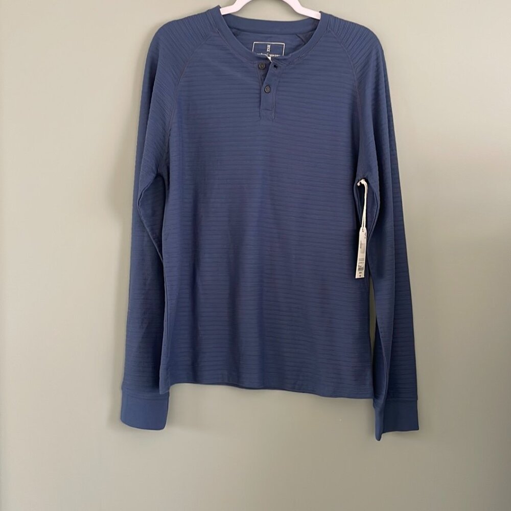 Mutual Weave Men's Medium Blue Shirt Long Sleeve 32" Chest 42" Length 28" NWT